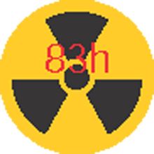 砹的半衰期:8.3小时 砹的半衰期:8.3小时